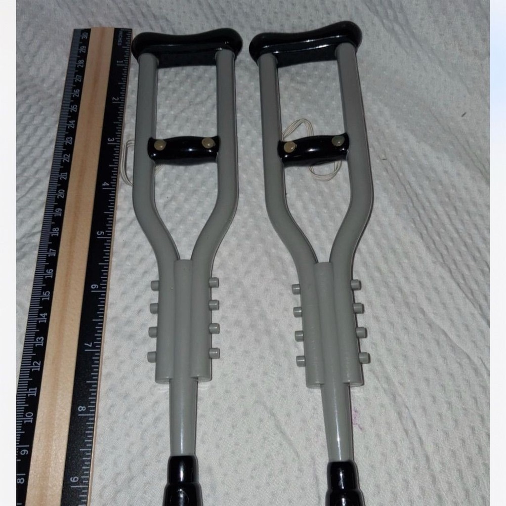 Build-A-Bear Workshop Silver Crutches Doll Accessories Medical Theme rare